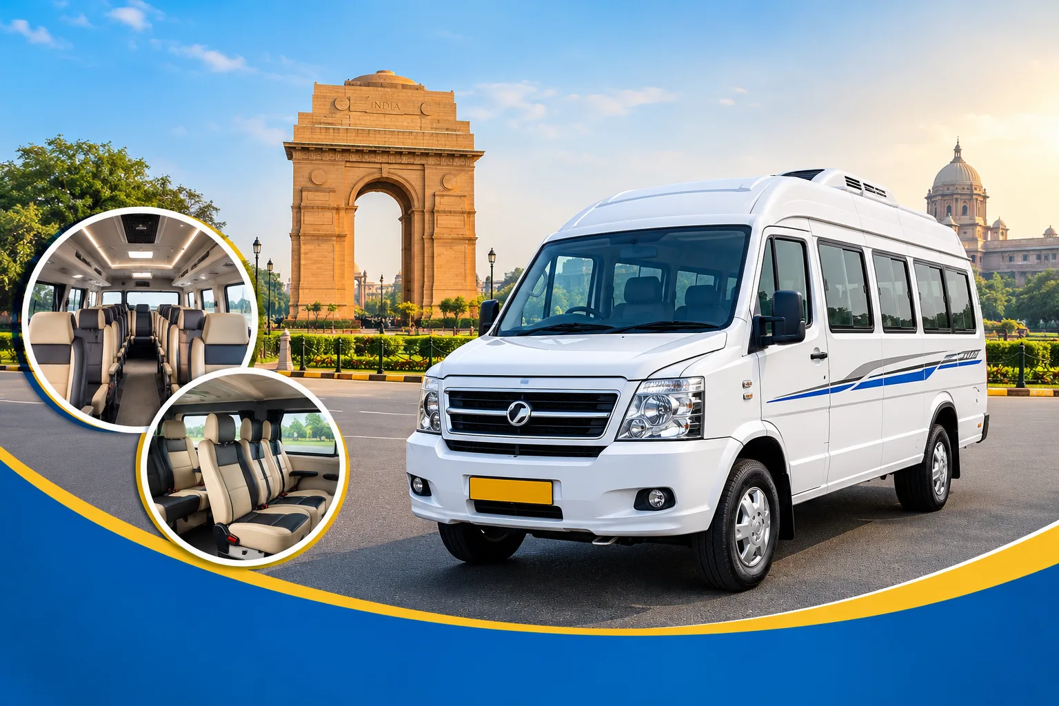 Tempo Traveller on Rent in Delhi Price List